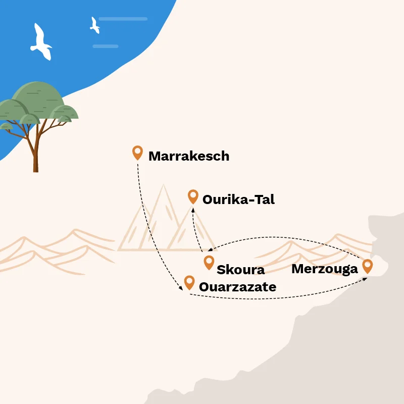 Tour 15 Karte Marokko im Ursprung_DE_2 The Art of Slow Luxury